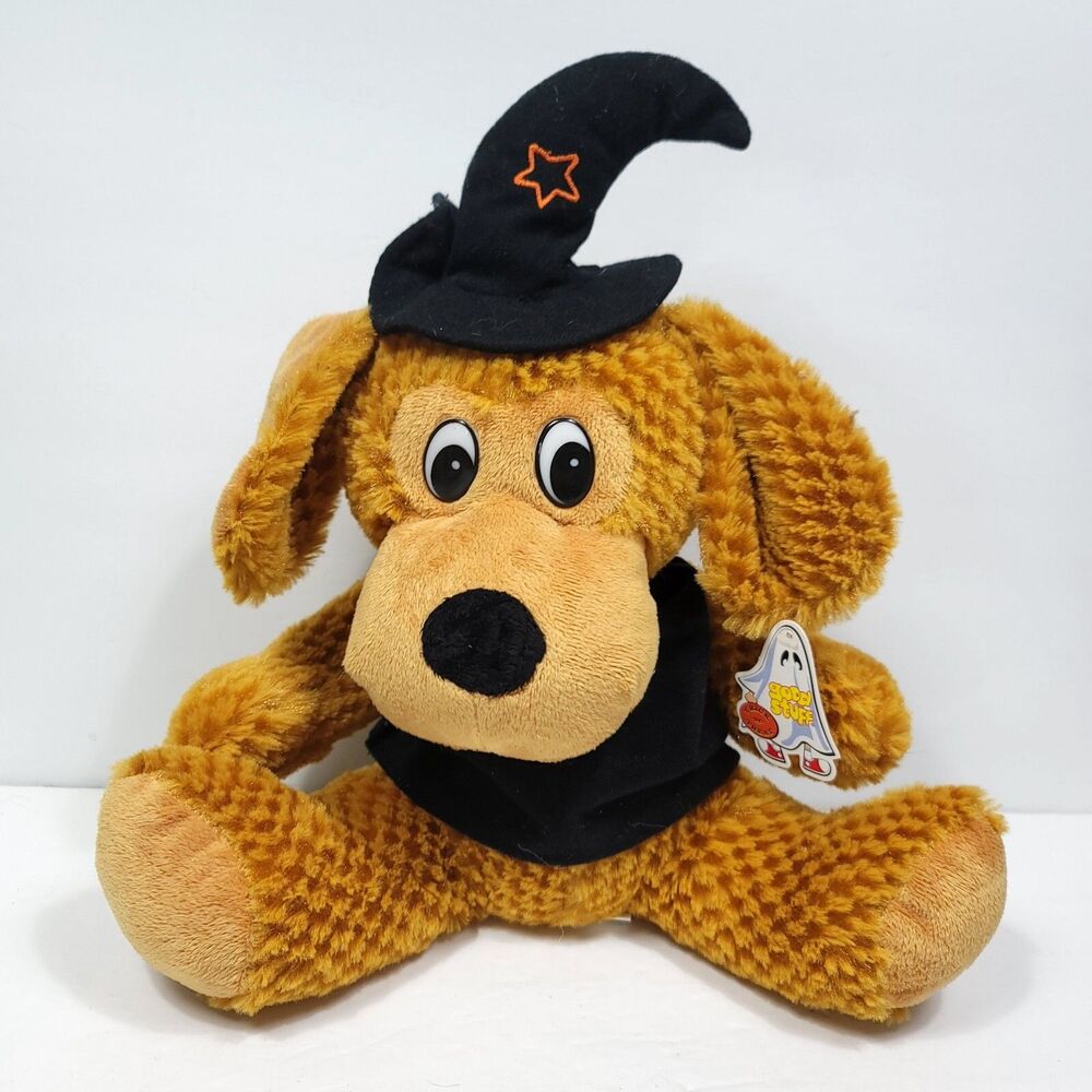Halloween Trick or Treat Dog Witch Costume Plush Stuffed Animal 14"
